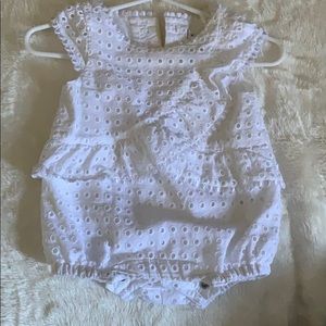 Janie and jack white romper